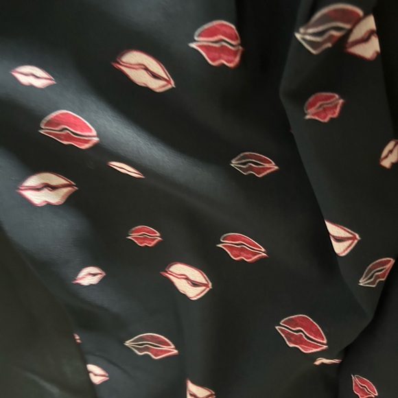 Hutch x ModCloth Truth From My Red Lips Black Midi Dress NWOT Size Large - Picture 9 of 11